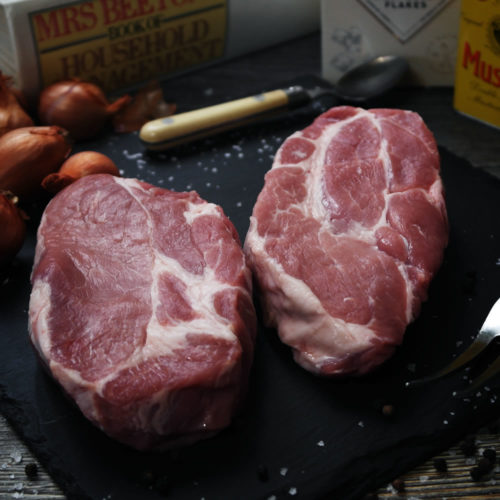 Rare Breed Pork Rib Eye Steaks