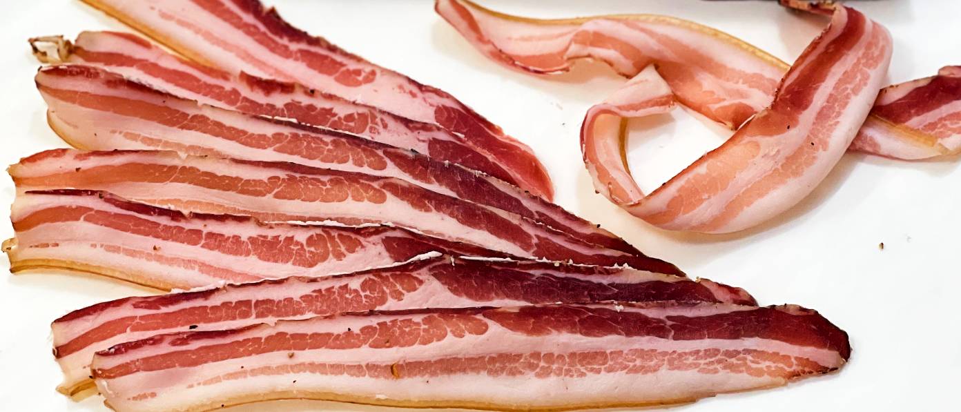 Uncooked cured pancetta