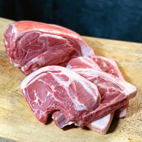 Rare Breed Pork Shoulder (Boston Butt & Shoulder Chops) – 6kg+