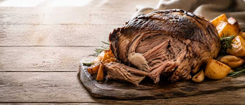 Slow-roasted mutton