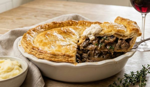 Beef & Mushroom Pie with Horseradish R