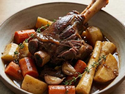 Braised Mutton Shank with Root Veg r