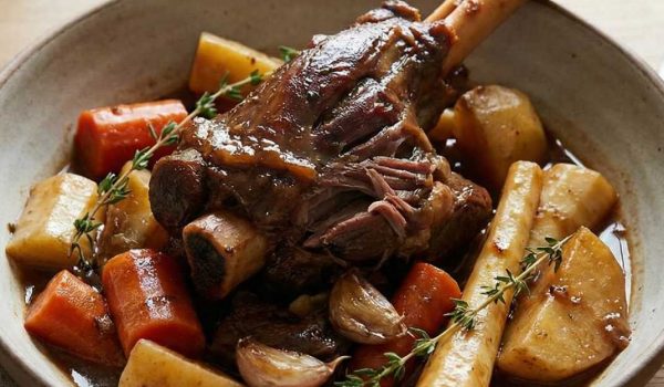 Braised Mutton Shank with Root Veg r