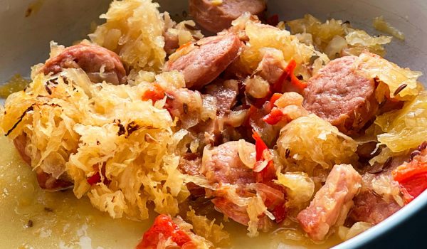 Bratwurst & Sauerkraut Casserole