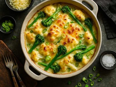 Cauliflower Cheese with Broccoli 2r