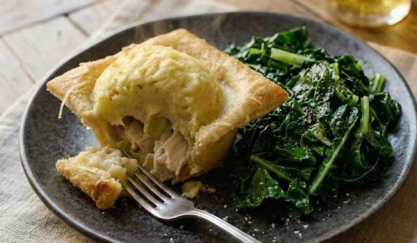 Chicken Thigh Pot Pies with Lard Crust & Parmesan Mash r