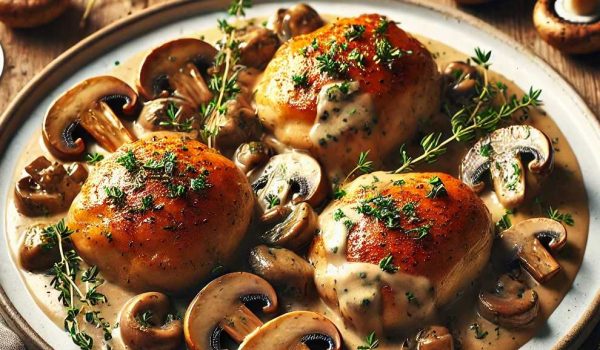 Chicken Thighs Mushroon & Thyme Recipe