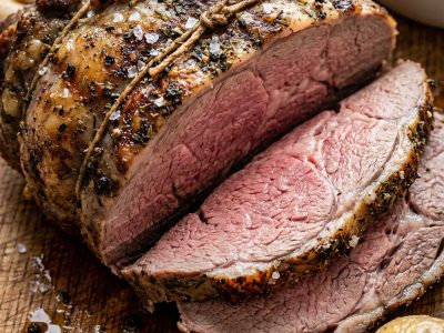 Easter Roast Boneless Leg of Lamb with Garlic, Rosemary, Anchovy & Spring Vegetables