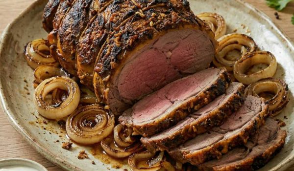 Indian-Style Roast Lamb with Spiced Yoghurt Marinade