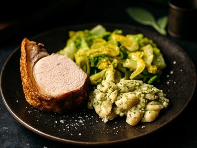 Pork Loin Roast w Fennel & Buttered Cabbage r