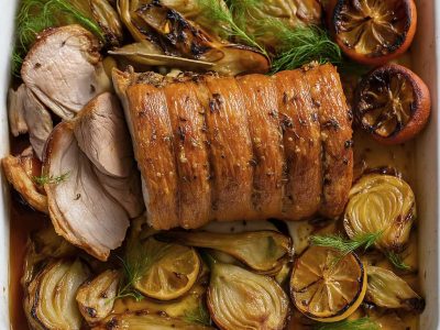 Roast Pork Shoulder with Fennel & Lemon r