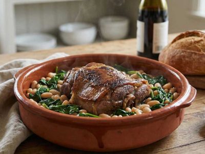 Slow Cooked Lamb Shoulder w beans r