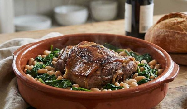 Slow Cooked Lamb Shoulder w beans r